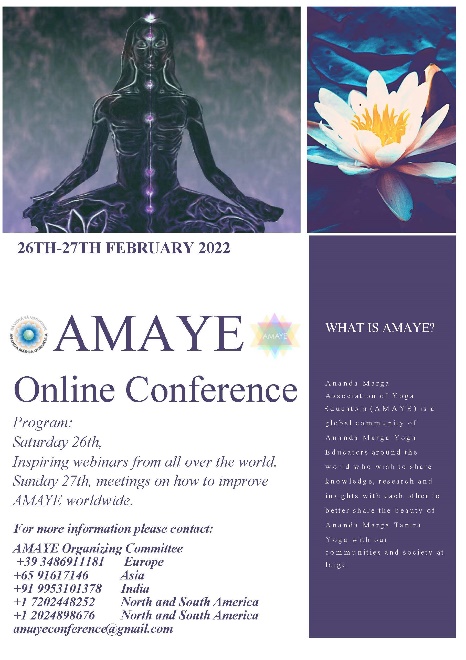 Global AMAYE Online Conference 2022 – Ananda Marga Gurukul